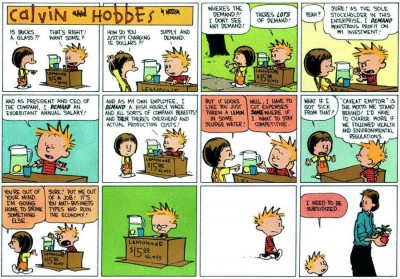 Calvin & Hobbes demonstrate business acumen